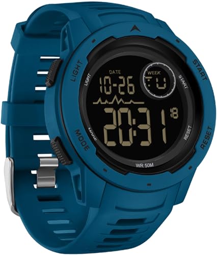 findtime Uhren Herren Digital Militär Sportuhr 50M Wasserdicht Digitale Armbanduhr mit Wecker Datum Digitaluhr LED Stoppuhr 12/24H Tactical Watch für Männer Jungen Outdoor