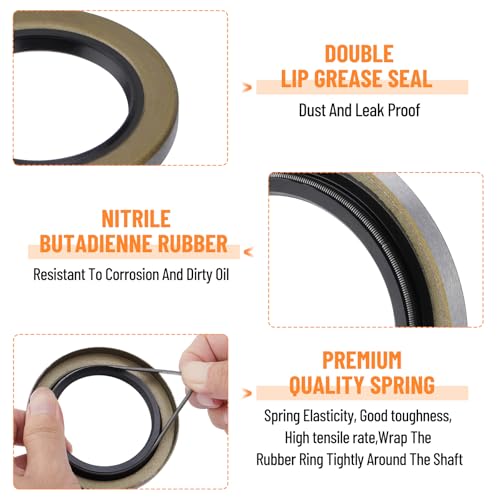Image of 4 Sets 25580 15123 Boat Trailer Axles Bearing Kits, Grease Seals, Spindle Nuts, 2.72 inch Dust Caps and Rubber Plugs, Cotter Pins, Washers for 5200-6000 lb.Tandem Axles #D42 Spindle | with Grease Seals, Spindle Nuts, 2.72 inch Dust Caps and Rubber Plugs, Cotter Pins for 5200-6000 lb.Tandem Axles #D42 Spindle