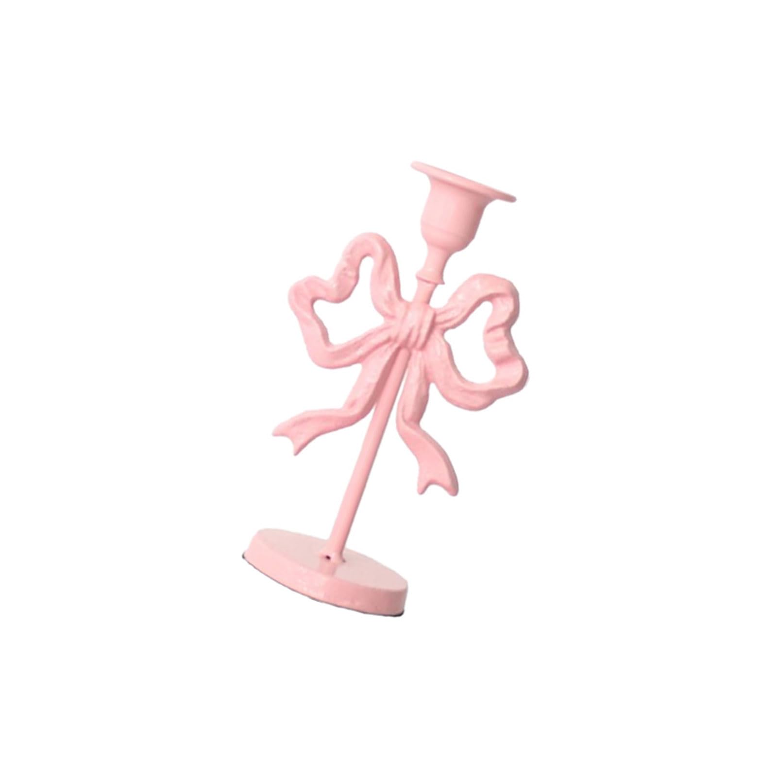 Tsophreniq Decorative Stands Iron Taper Holders Bowknot Candlestick for Wedding, Dinning, Party Decorations Candlestick