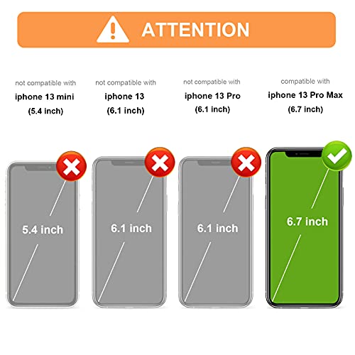Vaburs Compatible with iPhone 13 Pro Max Case Wallet with Card Holder, Embossed Butterfly Pattern PU Leather Double Buttons Flip Shockproof Protective Cover for Magnetic Car Mount 6.7 Inch (Purple) by Vaburs - Image 2