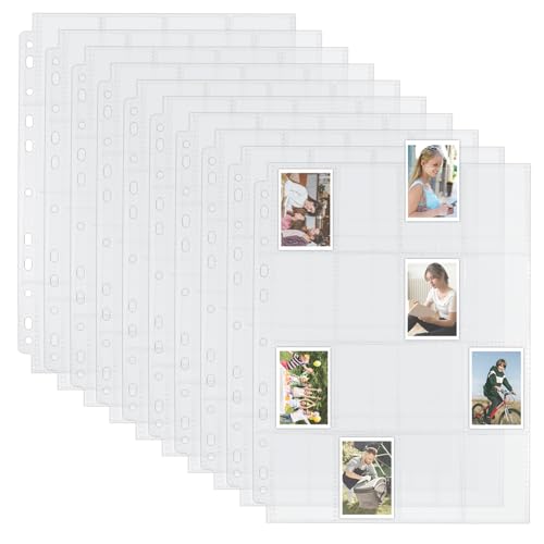Pages de recharge en plastique pour album photo de famille, rangez vos mini souvenirs facilement