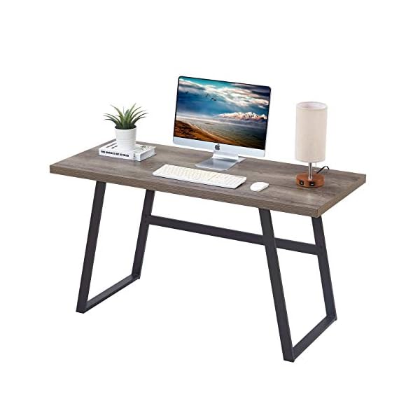 BON AUGURE Rustic Wood Computer Desk, Industrial PC Writing Desk, Vintage Study Table for Home Office Workstation