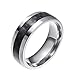 Produktbild hEziJpTnA Männer-Finger-Ringe 8mm Carbon-Faser-Metall-Ring Wedding Band auf Hochglanz poliert Fit Ring für EIN zunehmendes Engagement Versprechen Wedding Style-9