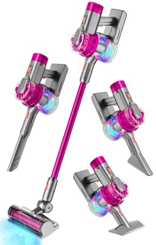 BLAXTEM 4-in-1 Kids Toy Vacuum Cleaner (Rose Red)