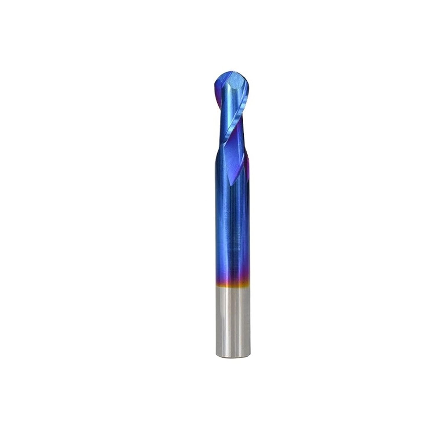 1pcs Ball Nose End Mill Cutter CNC Router Bits 4/6mm Shank 2 Flute CNC Router Bit Nano Blue Coated Carbide Milling Cutter Spiral Milling Tool(6x52x80)
