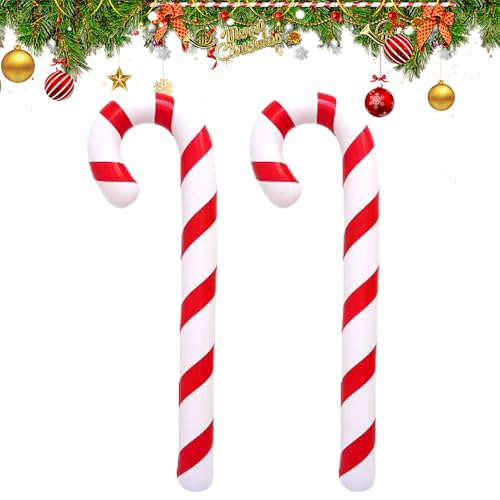 Canne à sucre de Noël gonflable, l'astuce pour décorer sans effort le jardin - 2