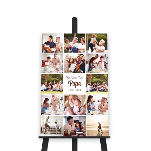 Funeral Poster Board, 14 Photo Collage, 24"x36" Foam Board,