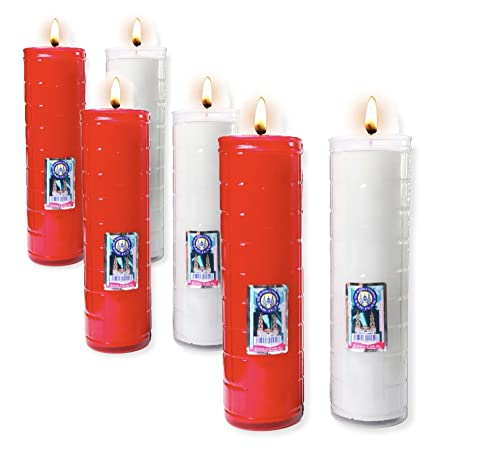 Listado de Veladores los mejores 10. 45 Veladora Mega Jumbo, Mensual San Juan (caja Con 6 Piezas)