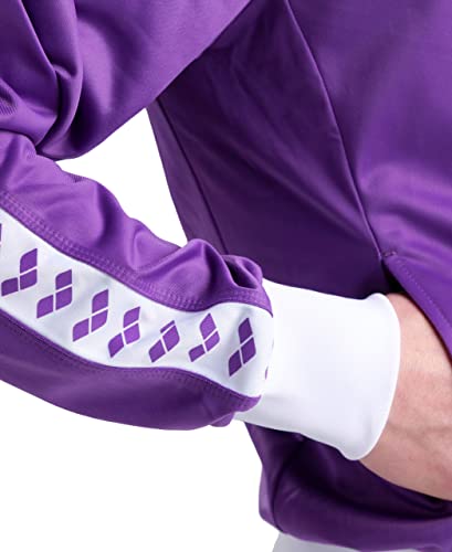 Arena Men's Standard Relax Iv Team Full-Zip Track Jacket, Purple/White/Purple, Large #TOP5