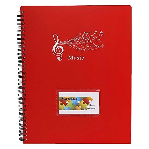 Notenmappe Musik Notizbuch A4 Größe 20 Taschen Song Datei Clef Paper Storage Documents Holder Bag Notenblattordner Cover