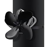 Kaminventilator Magnetisch, Ofenventilator Ohne Strom, 4 Flügel Wärmebetrieben Leiser Energie Sparen Kamin Ventilator Stromlos- mit Metall Kombigurt, für Holz/Brennholz/Feuerstelle/Ofenrohr