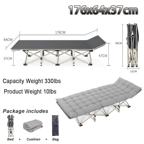 Chaise de camping pliable à double couche de tissu Oxford ultra résistant
