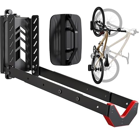 monTEK Swivel Bike Wall Mount, No Heavy Lifting, Adjustable Bike Wall Rack