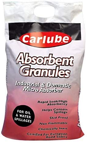 Image of Carlube 2x Tetrosyl Oil/Liquid Absorbent Spill Granules 20L Bag x2 Dry Clean Oil Paint Thinners Primer Liquids Spillage Absorbent Crystal Granules x 2 BAGS