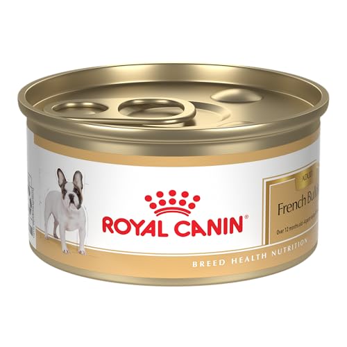 Royal Canin Breed Health Nutrition French Bulldog Wet Dog Food for Adult Dogs, Loaf Wet Food for French Bulldogs 12 Months+, Supports Digestive Health and Bone & Joint Health, 3 oz can (Pack of 24)