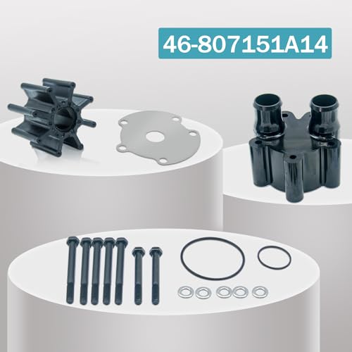 Image of Compatible with Mercury Mariner Mercruiser OEM Bravo Water Pump Housing & Impeller Repair Kit 46-807151A14 46-807151A7 18-3150