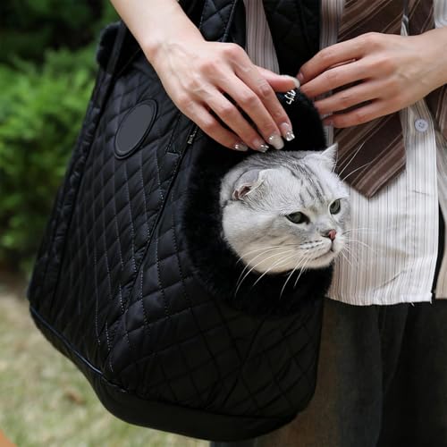 Bolso transportador de gatos impermeable con correa ajustable y malla transpirable 8