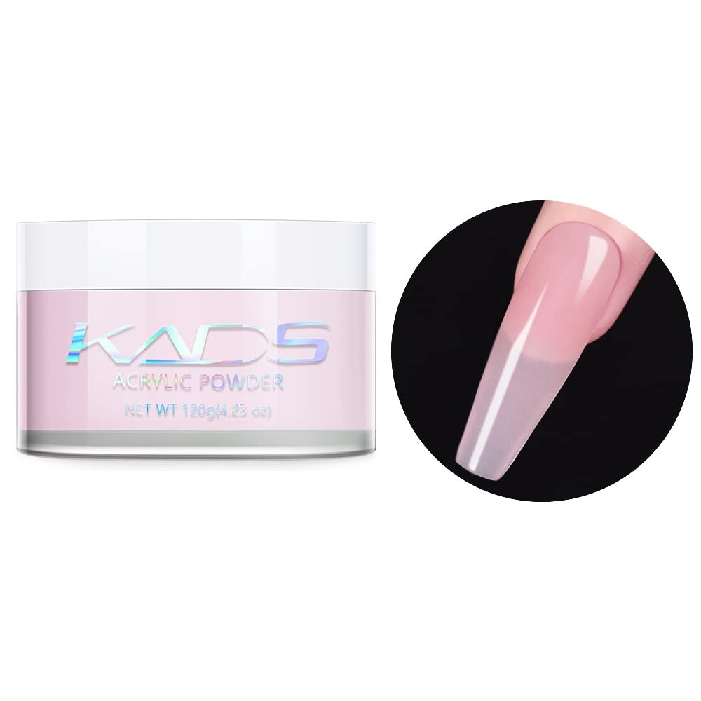 KADS Acrylic Powder Nail 3 Colors Nude Pink Clear Translcent Nails Professional Acrylic Powder Nail Art Manicure DIY Home Gifts for Women (Set of 3 Colors)