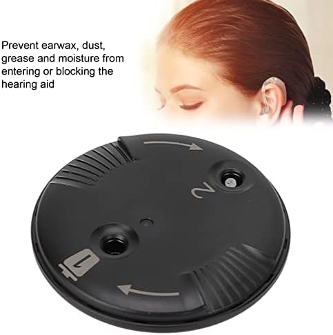 Hearing Aid Ear Wax Guard, Cerumen Filter Baffle Accessory for Phonak Hearing Aid - Black