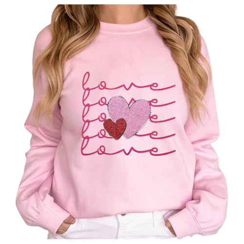 Generisch Damenmode, lässig, Bedruckt, Rundhalsausschnitt, langärmelig, Kapuzenpullover (L)