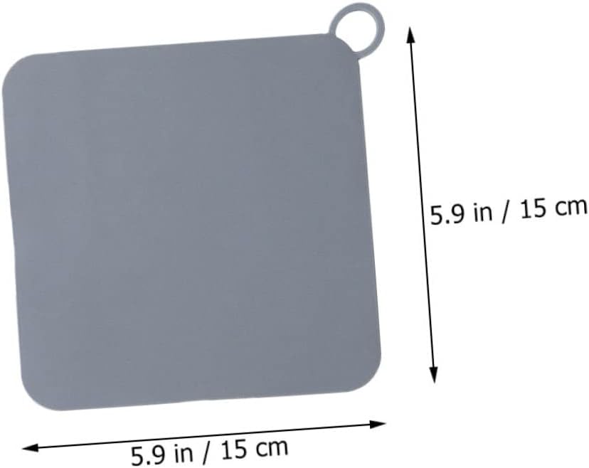 Shower Drain Plug 4 Pcs Silicone Floor Drain Pad Set Grey Tub Drain Cover Shower Hair Catcher (Color : Greyx3pcs, Size : 15X0.2CMx2pcs)