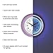 Lavish Home Retro Neon Wall Clock - Battery Operated Wall Clock Vintage Bar Garage Kitchen Game Room – 14 Inch Round Analog (Purple and White)