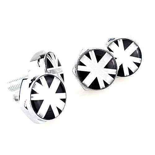 1 Set Chrome Metal England British Flag Silicon Surface Anti-Theft Screws Car License Plate Bolts Frame Screws
