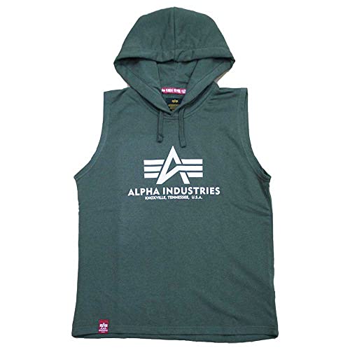 Preisvergleich Produktbild ALPHA INDUSTRIES Herren Basic Hooded Tank T-Shirt, Dark Olive, L