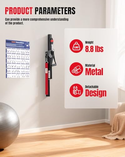 Cable Machine Home Gym, Wall-Mount Exercise & Workout Equipment with Adjustable Resistance, Compact Fitness Equipment, Multi-Functional Trainer for Full Body Strength, Toning, Rehab Training at Home