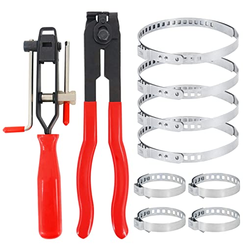 Realplus Cv Joint Boot Clamp Pliers, Car Banding Tools Kit Set Ear Boot Tie Pliers, Automotive Hose Axle Plier With 8Pcs Cv Boot Clamps #TOP16