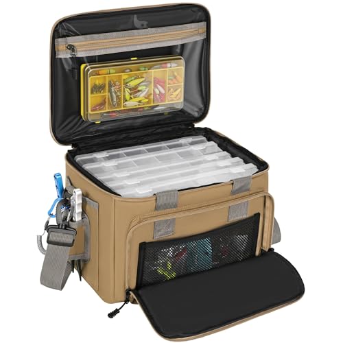 WELIDAY Fishing Tackle Bag Empty, Fits 3400-3600 & 4007 Lure Boxes