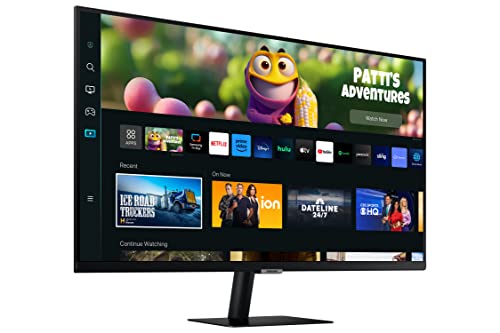 Image of Samsung 32-Inch(80cm) LCD M5 FHD Smart Monitor, Mouse & Keyboard Control, Smart TV Apps, IOT Hub, Office 365, Apple Airplay, Dex, Speakers, Remote, Bluetooth (LS32CM500EWXXL, Black)
