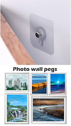 Image of 8 PCS Picture Hanging,Holds 17 lb,Professional Frame Picture Hooks,Heavy Duty Picture Hangers for Wall Mounting,Comes with Strong Viscose,Nails,no Punching Installation, Seamless Stickers,Screw Rod.