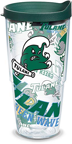 Tervis Tulane University Green Wave Made in USA Double Walled Insulated Tumbler, 24oz, All Over