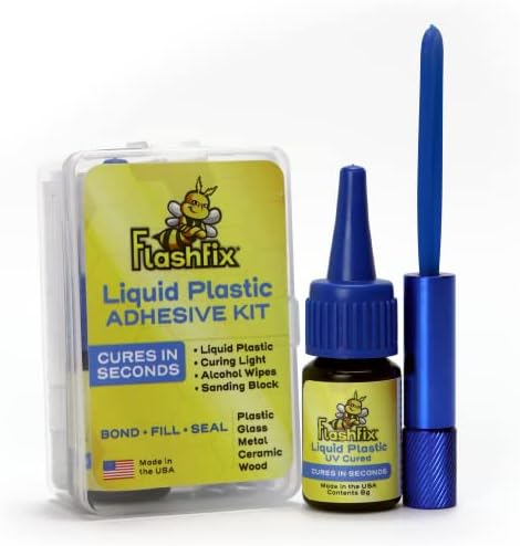FlashFix - UV Liquid Plastic Welder Kit, Bonds and Cures in Seconds | Complete UV Welding Kit