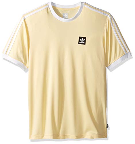 adidas Originals Men's Club Jersey, easy yellow/white, Large