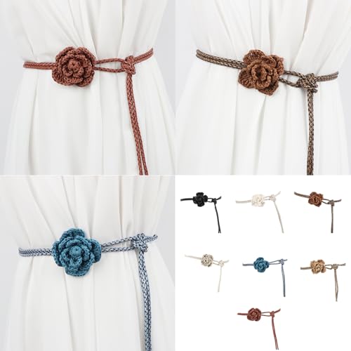 Elegant Handmade Braided Belt With Adjustable Length Crochet Waist Rope For Women Casual Outfit And Music Festivals Handwoven2