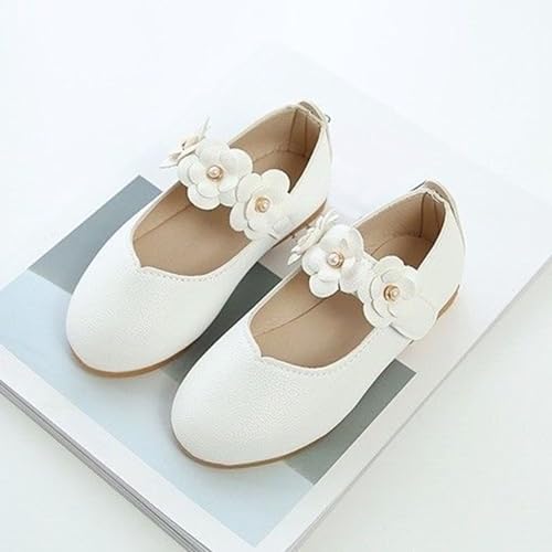 IWIHMIV Toddler Girls Flat Leather Dress Shoes Comfortable Non Slip Soft Soled Mary Jane Shoes for Wedding Party School2