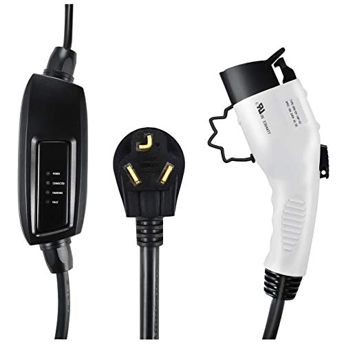 Lectron 240V 16 Amp Level 2 EV Charger with 21ft Extension Cord J1772 Cable & NEMA 10-30 Plug (UL-Certified)