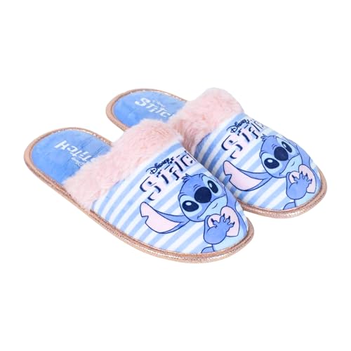 Disney Stitch Zapatillas de Estar por Casa para Niñas, Pantuflas Suelas Antideslizantes, Regalo para Niñas y Adolescentes, Talla EU 30/31