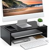 FITUEYES Support Ecran PC, Pour Ordinateur Moniteur TV, Noir, 42.5cm