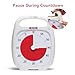 Time Timer PLUS 60 Minute Desk Visual Timer — Countdown Timer with Portable Handle for Classroom, Office, Homeschooling, Study Tool with Silent Operation (White)