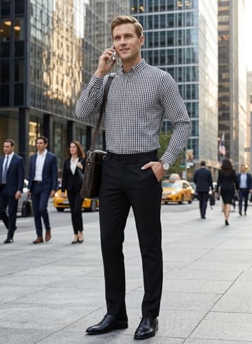 Image of Glowic Men's Checkered Casual Shirt | Full Sleeve Button-Down Shirt | Comfortable Breathable Fabric | Perfect for Casual Office and Outing Wear