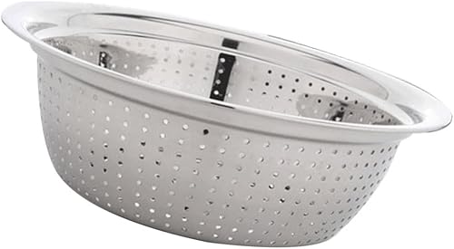 SHERCHPRY Cuenco de lavado de arroz de acero inoxidable, colador de canasta, escurridor de cuenca, cesta de lavado de frutas y verduras para pasta,
