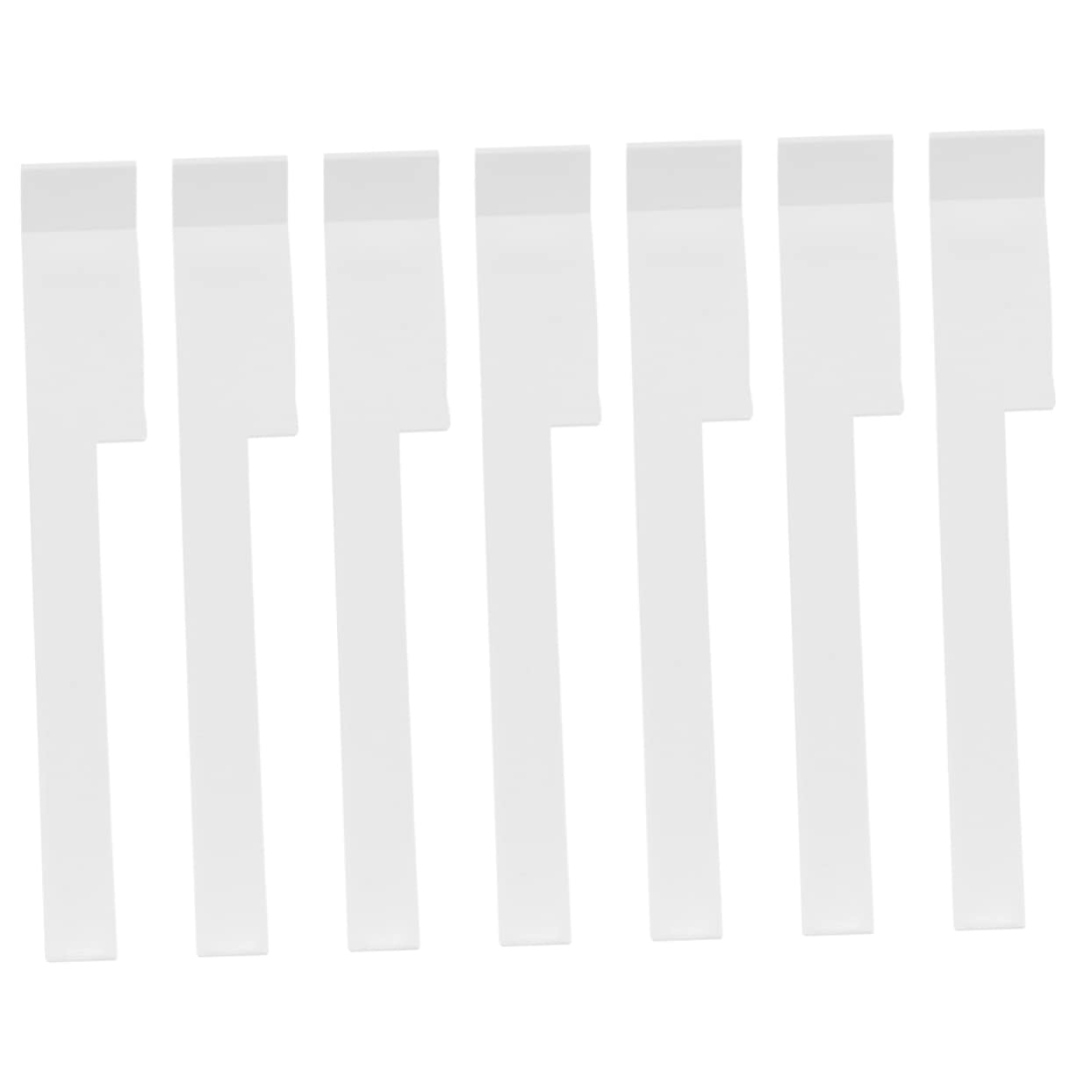 FAVOMOTO Vertical Piano Accessories 7pcs White Piano Keytops Piano Supplies Piano Replacing Key Top Set