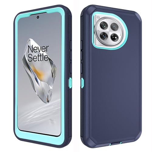Coque OnePlus 12 5G hybride robuste et rigide antichoc pour hommes et femmes - Bleu