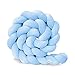 LOVEXIN Parachoques Trenzados para Cuna Almohada De Felpa Anudada, Serpiente para Cama 3 Hilos Almohada Lateral de Cuna, Almohada Transpirable para Dormir, Cómodas Almohadas,A10,3m