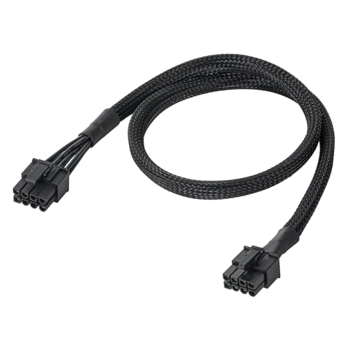 YieJoya PCIE Kabel für Seasonic, PSU 8-Pin Stecker auf Dual PCIe 8-Pin (6+2) Stecker für Seasonic...