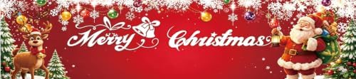 Christmas Candy Cane Garden Flag 1.5x6.5Ft Winter Red Bow Design Flags image 4