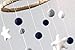 Felt Ball and Star Nursery Ceiling Mobile- Navy, White & Gray- Neutral Children's Room Ceiling Decor- Nursery Boy Girl Baby Shower Gift- Handmade - 100% Wool Felt Shapes